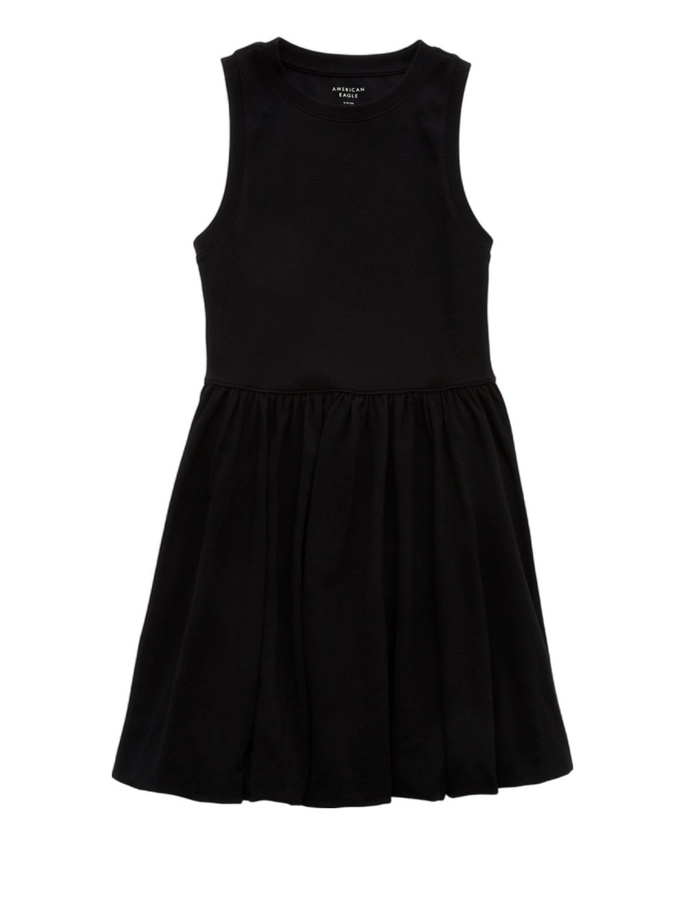 American Eagle Outfitters Black Sleeveless Bubble Hem Dress